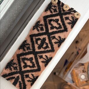 Mignonne Gavigan Black and Tan Beaded Bracelet